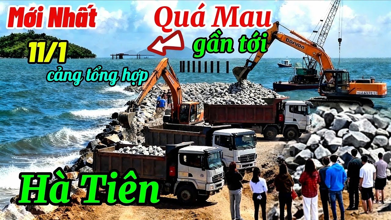Trực Tiếp 11/1 quá nhanh công trình vĩ đại đường vượt xuyên biển nay ra tới Cảng Tổng Hợp chưa ?
