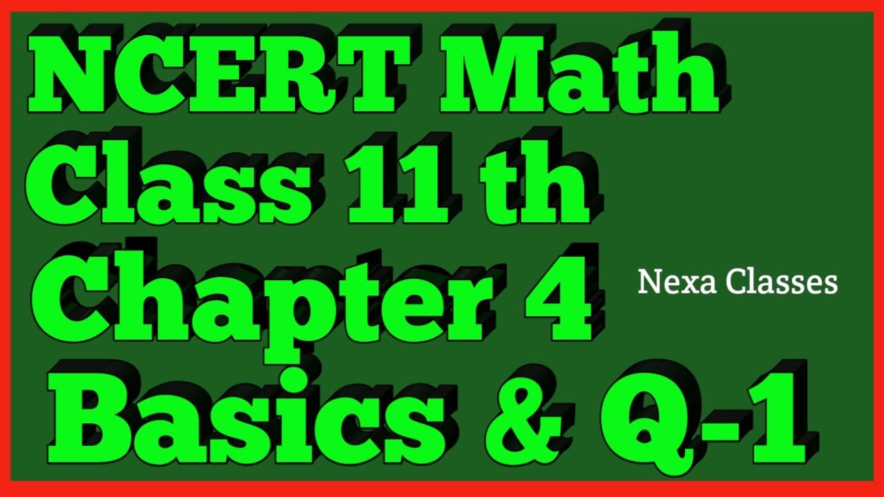 Chapter 4 Exercise 4.1 (Q1) &  INTRODUCTION Principle Of Mathematical Induction Class 11 Maths NCERT
