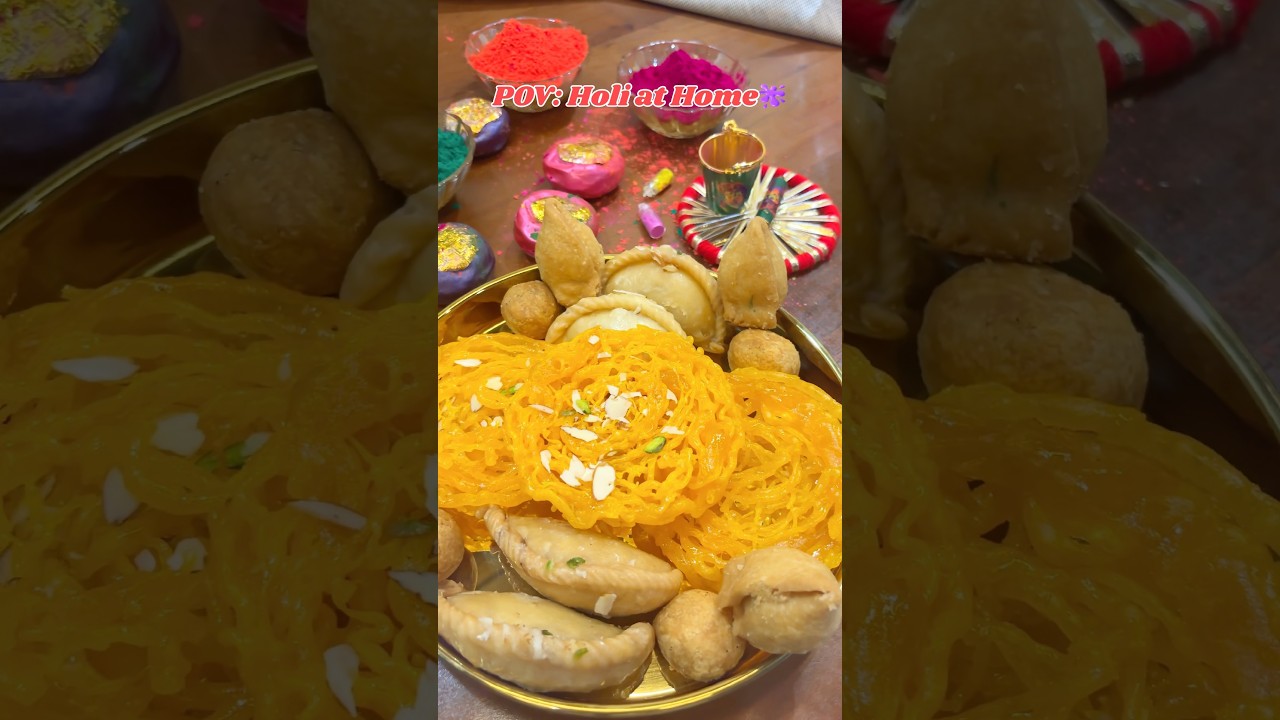 🫟Holi Special Sweet&Snack platter|holi sweets 2026|holi celebration|#shorts#holi#holispecial#gujiya