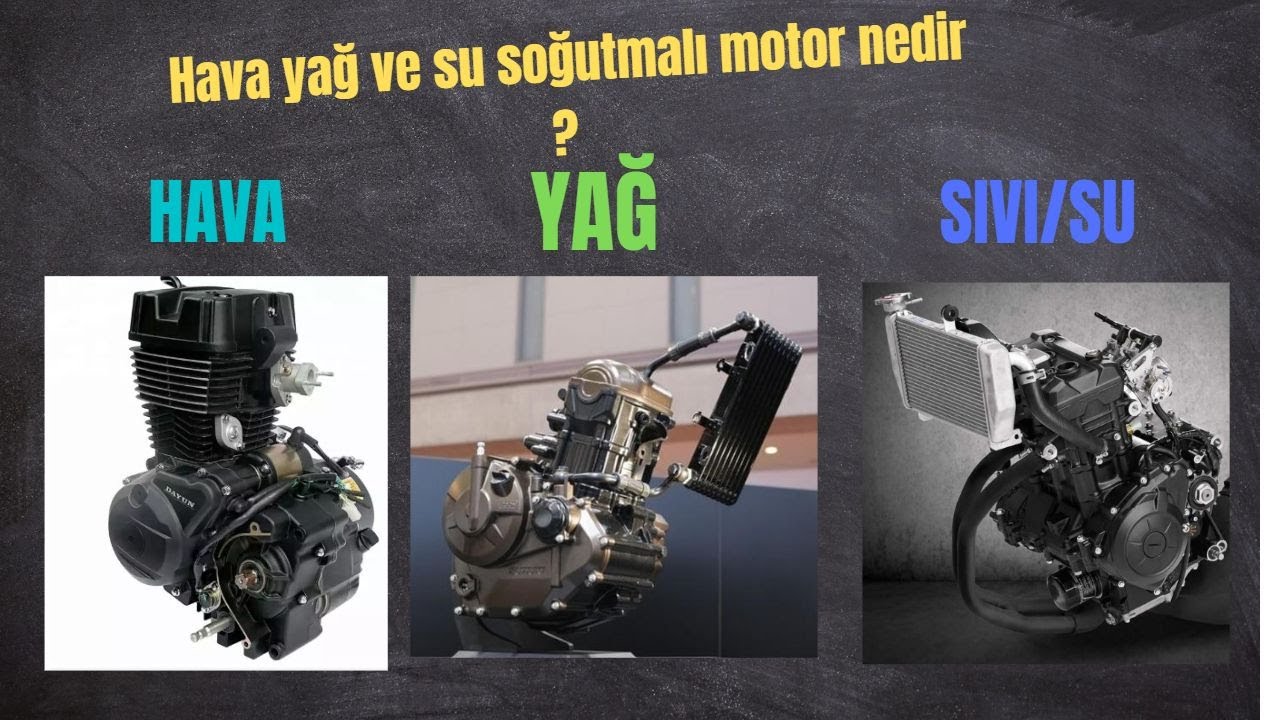 Motorsiklerde kullanılan Hava , yağ ve sıvı soğutmalı motorlar