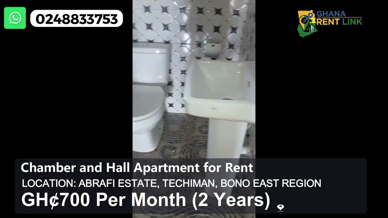 Chamber and Hall Apartment for Rent in Abrafi Estate, Techiman – GH¢700/Month (2 Years Advance)