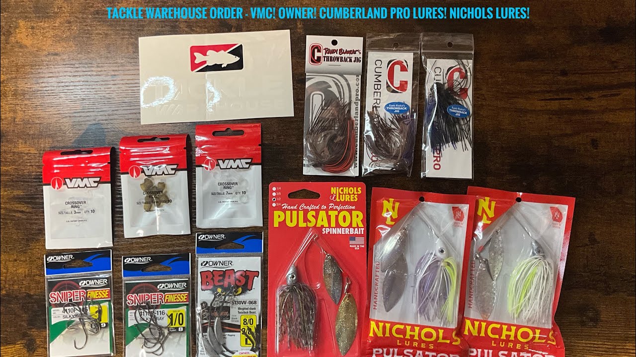 Tackle Warehouse Order - VMC! Owner! Cumberland Pro Lures! Nichols Lures! 