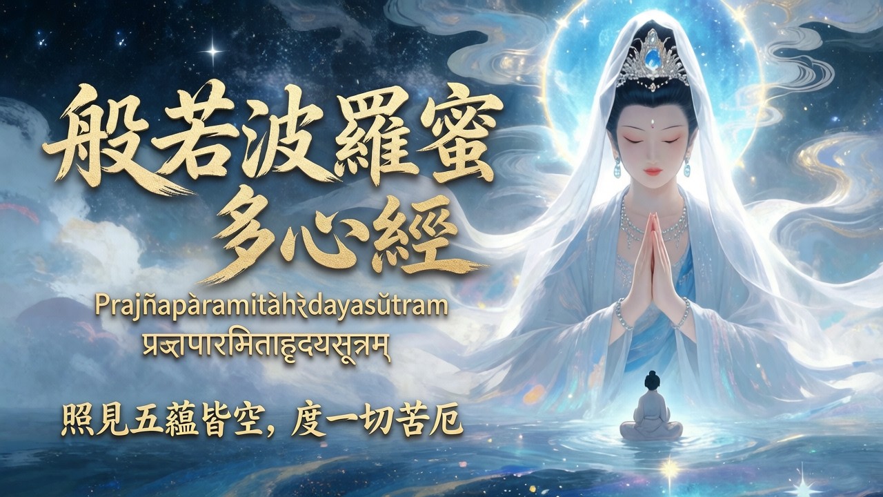 《般若波羅蜜多心經》空靈女聲誦讀｜432Hz 禪修冥想 淨化身心｜木魚開場·無限迴圈安神版 #冥想音樂 #佛教音樂 #佛教歌曲