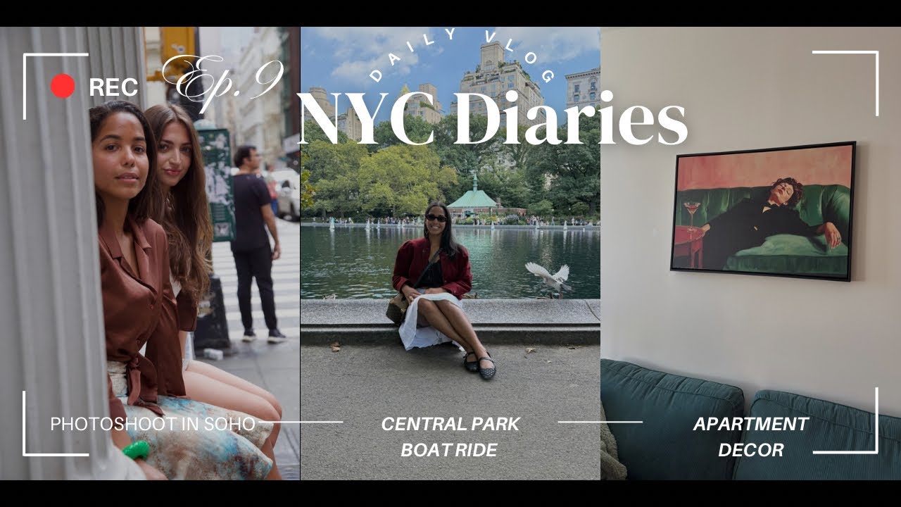 nyc diaries ep. 9 | Central Park Boat Ride, SoHo Photoshoot, apartment decor 