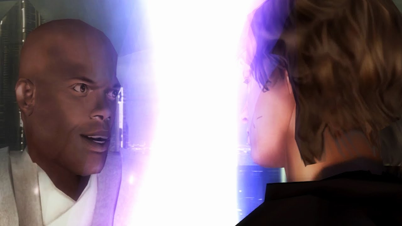 STAR WARS: Episode III – REVENGE OF THE SITH - Anakin VS Mace Windu Boss Fight (PS2, XBOX)