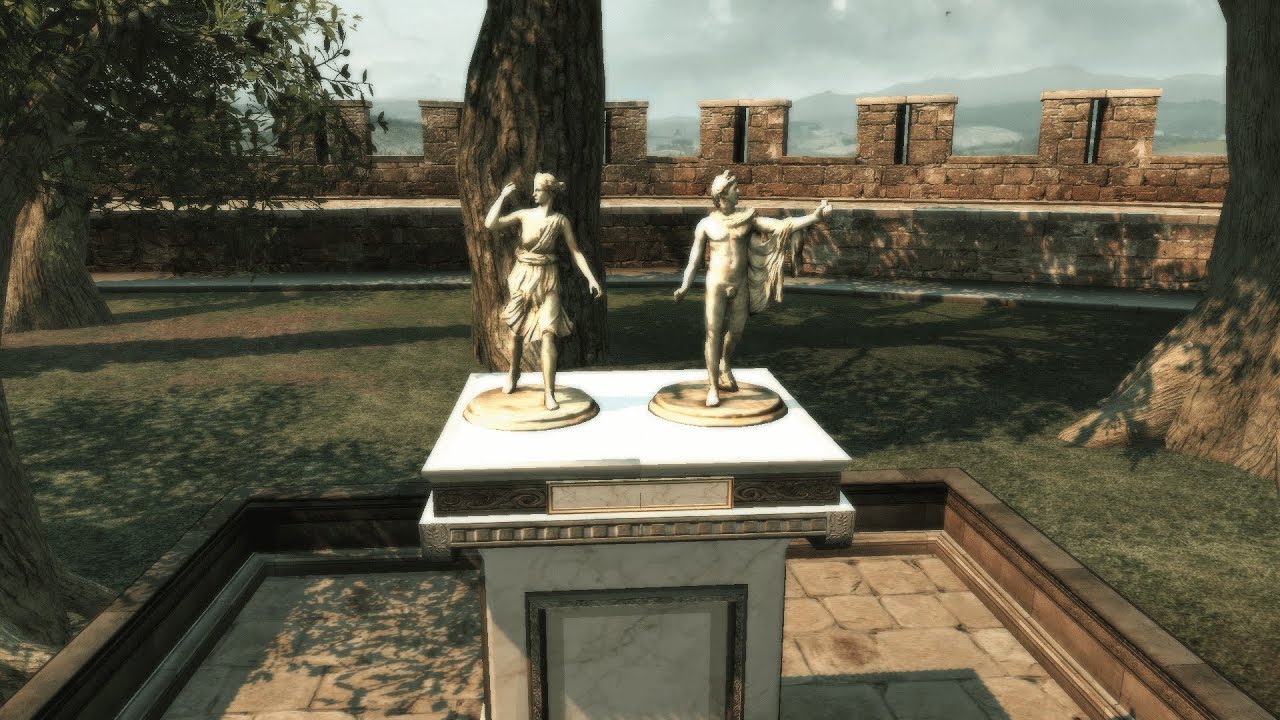 All 8 statuettes locations in Monteriggioni (Villa), 