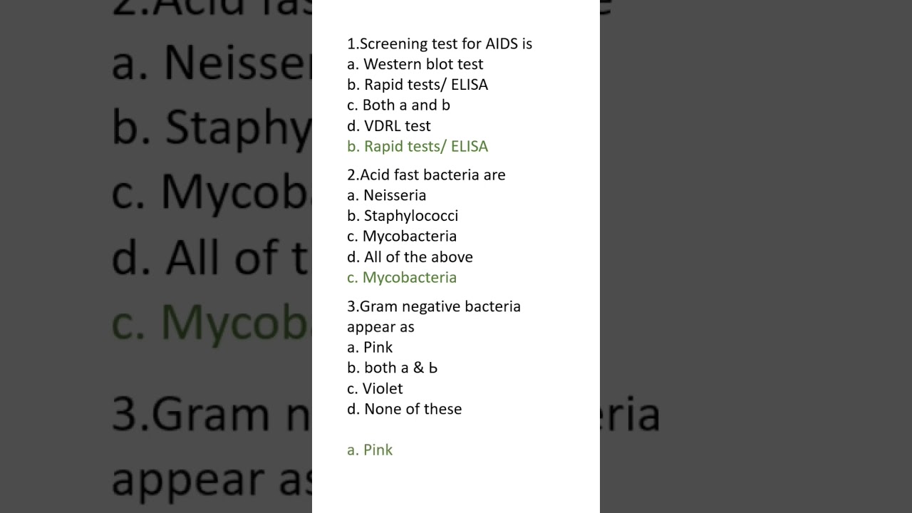 Laboratory technician questions and answers for Moh, Dha, prometric exam