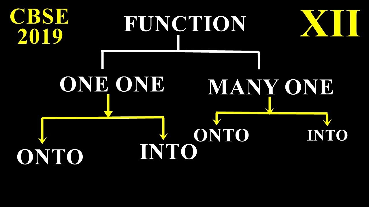 TYPES OF FUNCTIONS, ONE ONE ,MANY ONE ,ONTO, INTO  FUNCTIONS Class 12 Maths 2019 Q5