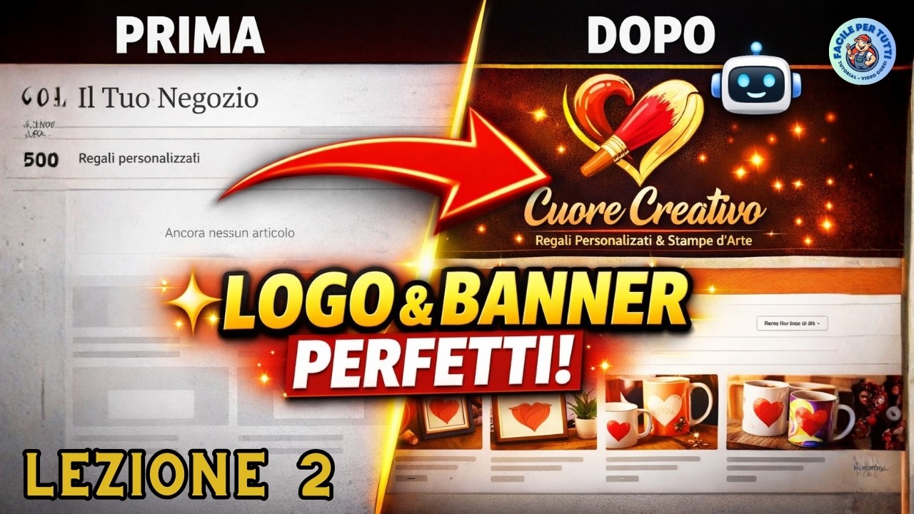 Grafica Perfetta per Etsy in 15 Minuti! con l’AI (Facile e Veloce!) Crea Logo e Banner.