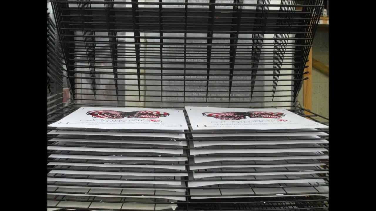 Castrovalva / Exit_International gig poster screen printing process by Or8 Design