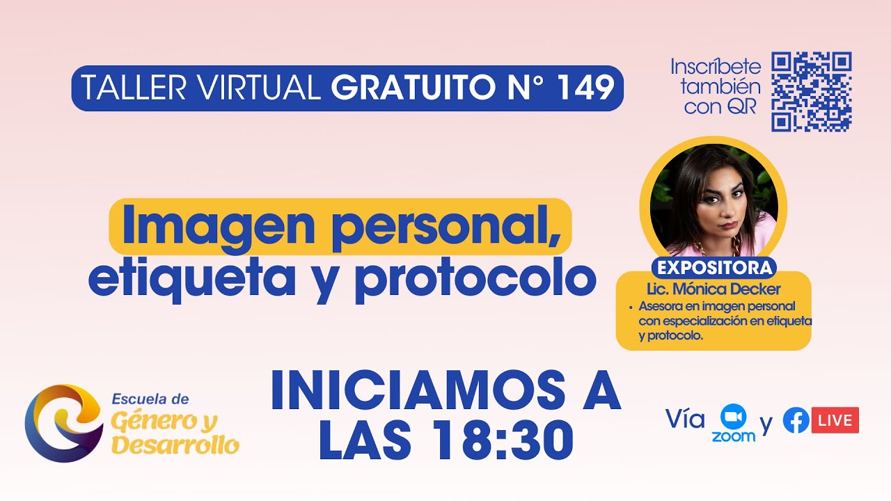 Taller virtual gratuito Nº 149: Imagen personal, etiqueta y protocolo