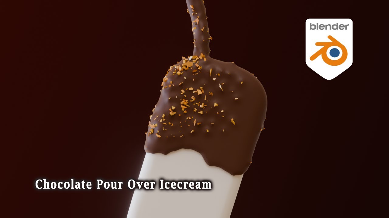 Chocolate Pour Over Icecream with Volume Grid - Blender Geometry Nodes 5.0+