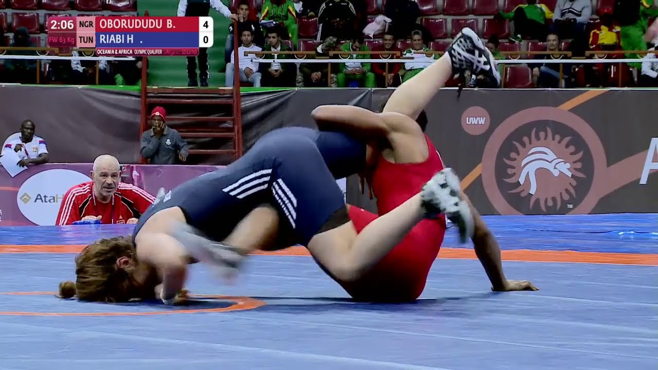 GOLD FW - 63 kg: H. RIABI (TUN) df. B. OBORUDUDU (NGR), 8-7