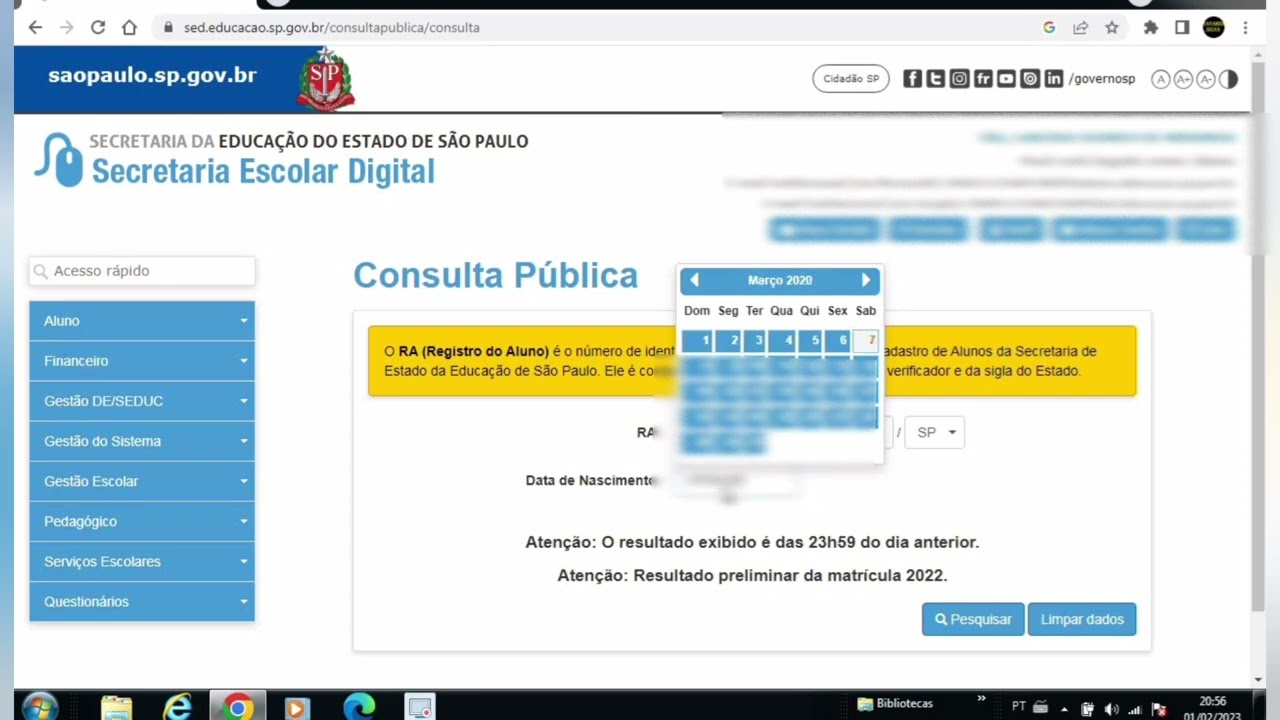 Como Saber qual Série/Sala/Turma eu estou , atualizado 2023 Sed- Secretaria Escolar Digital