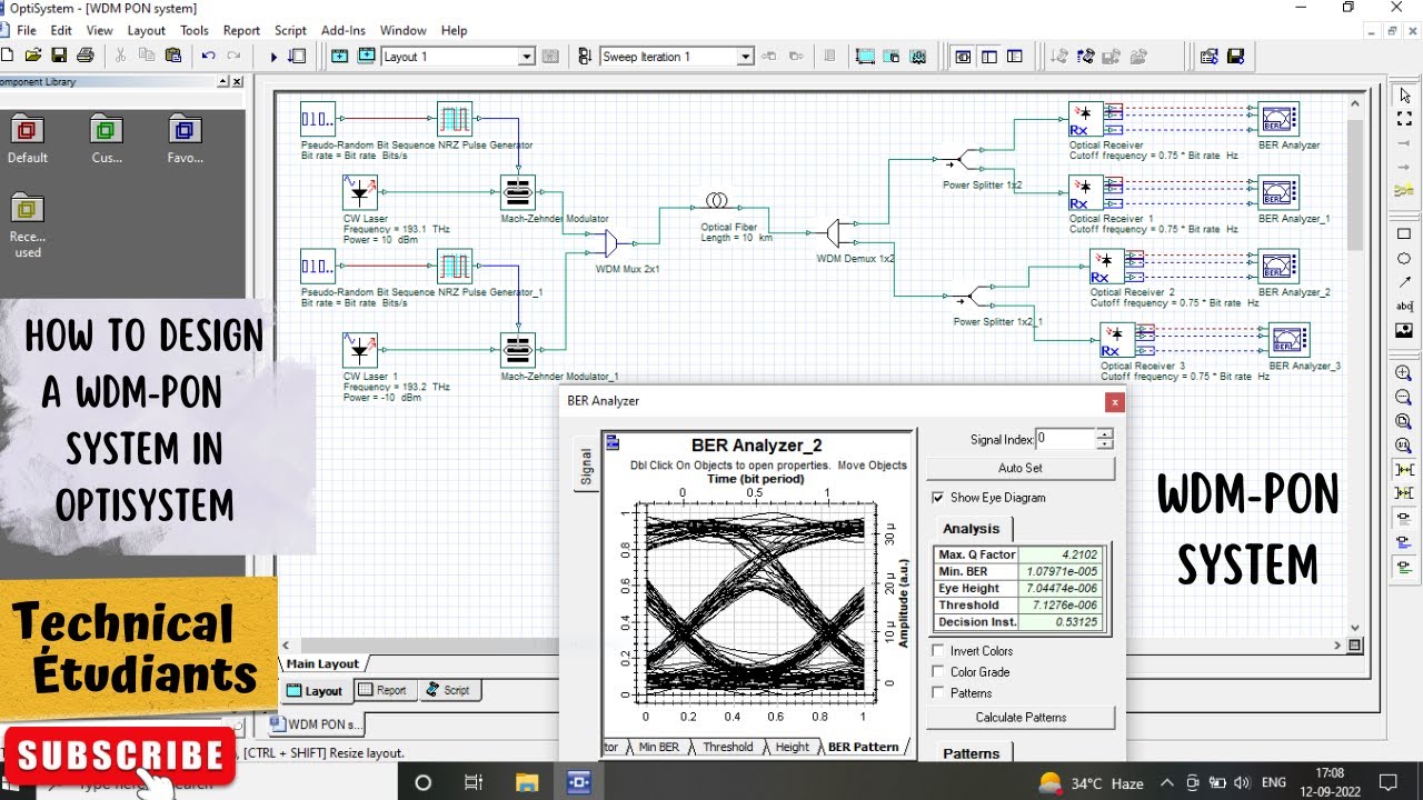How to design a WDM-PON system using Optisystem I In English I