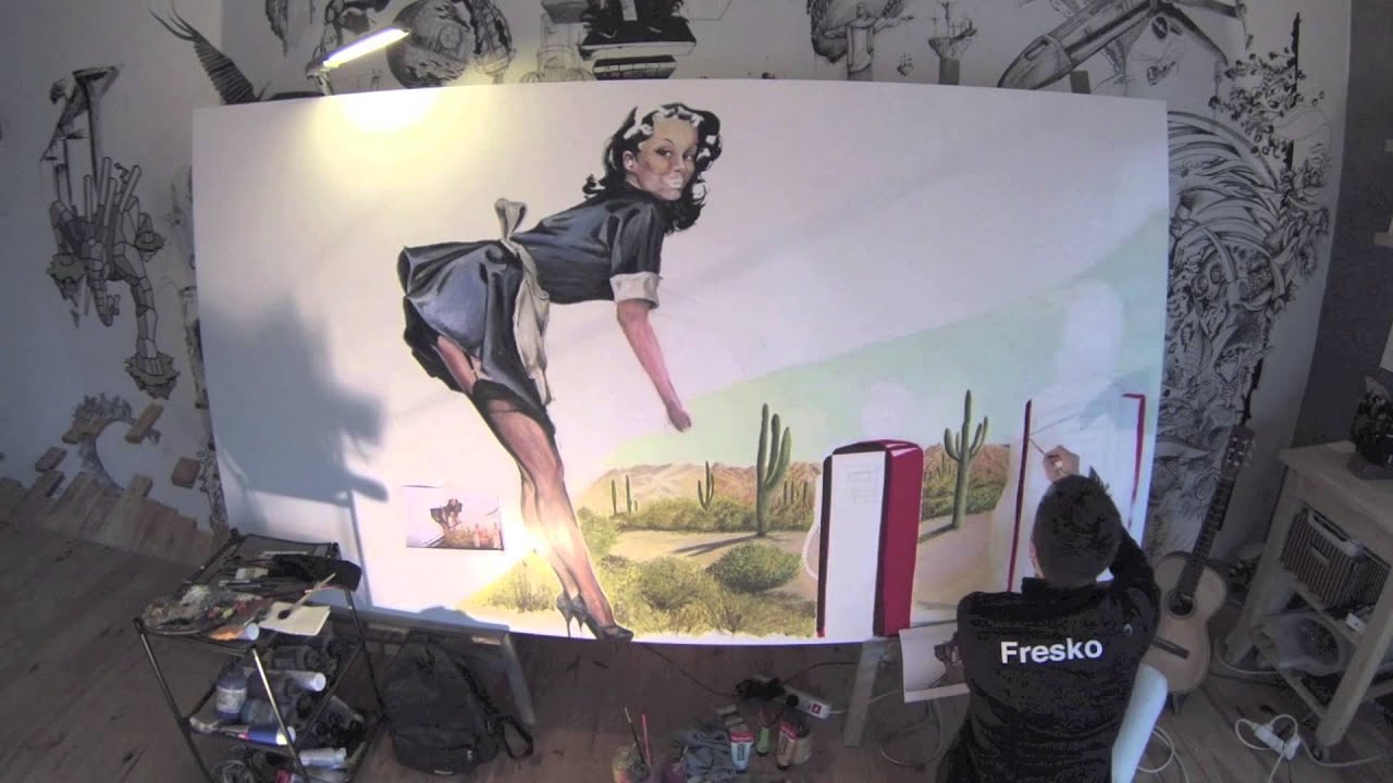 FRESKO : Timelapse / Fresque ann&eacute;es 50