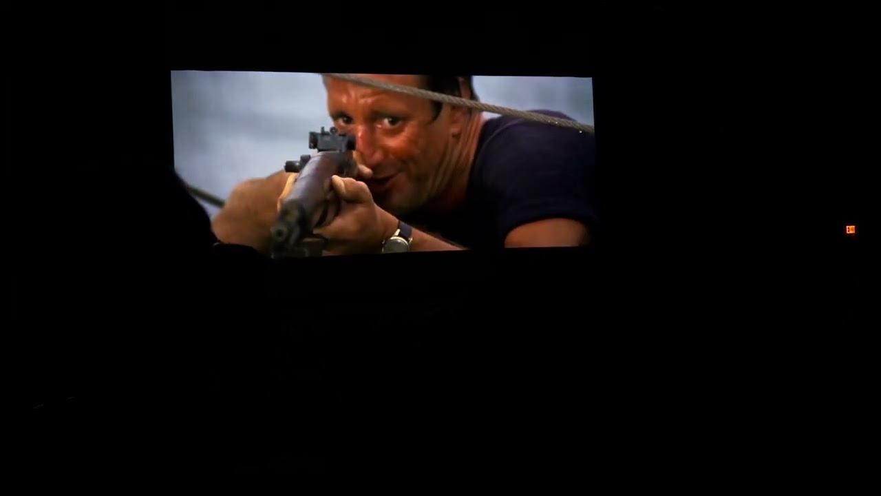 Audience Reacts to climactic scene in Jaws. Free film hosted by Commissioner Kirk Menendez.