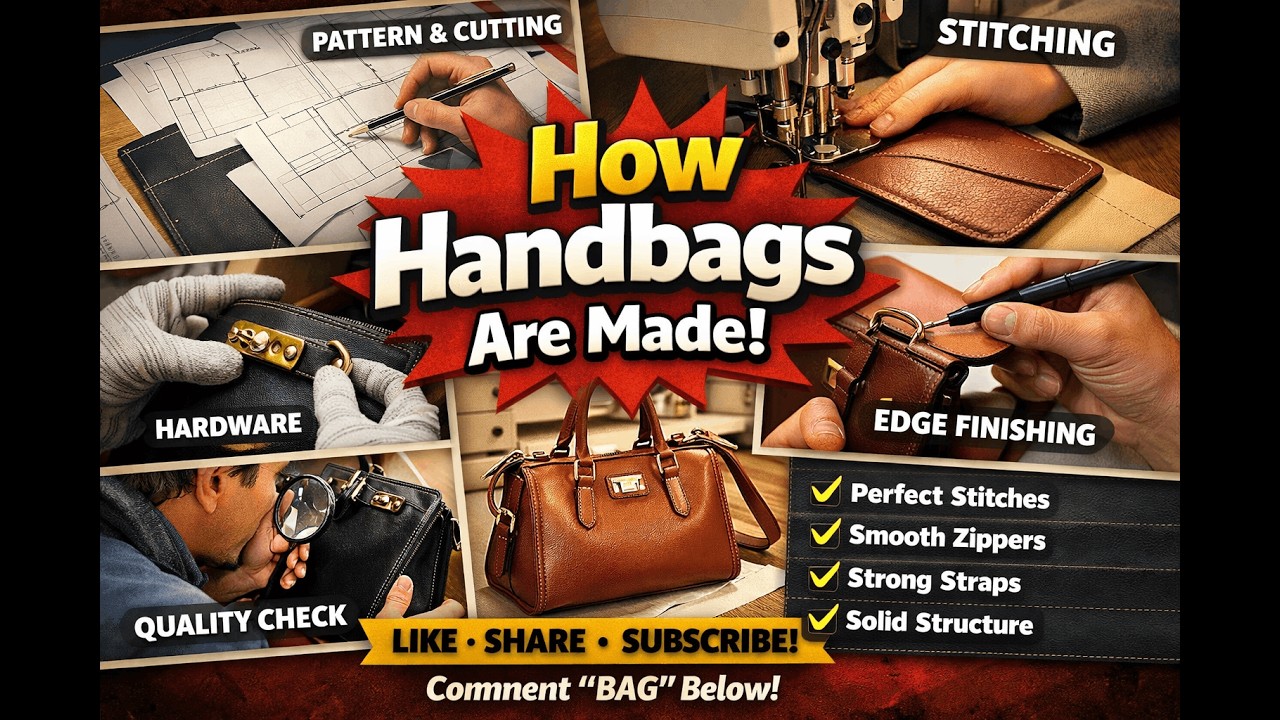 How Handbags Are Made (From Pattern to Finish) | Real Factory Process + Quality Tips