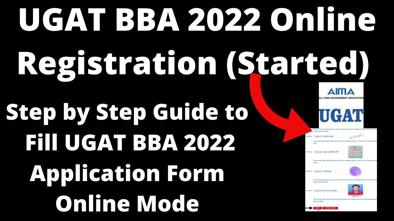 UGAT BBA 2022 Online Registration (Started) - How to fill UGAT BBA 2022 Application Form Online Mode