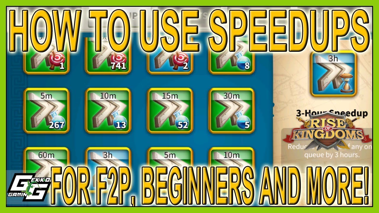 BEST WAY TO USE SPEEDUPS - DON'T MAKE MISTAKES! - Rise of Kingdoms