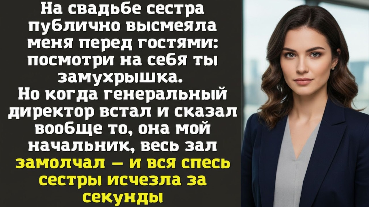 На свадьбе сестра публично высмеяла меня перед гостями   посмотри на себя ты замухрышка