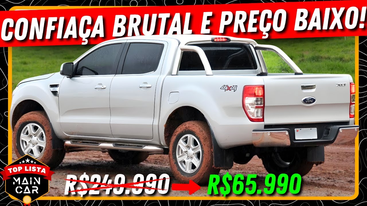 5 PICAPES MÉDIAS QUE CAÍRAM DE PREÇO E HOJE SÃO UMA GRANDE OPORTUNIDADE! 🔥