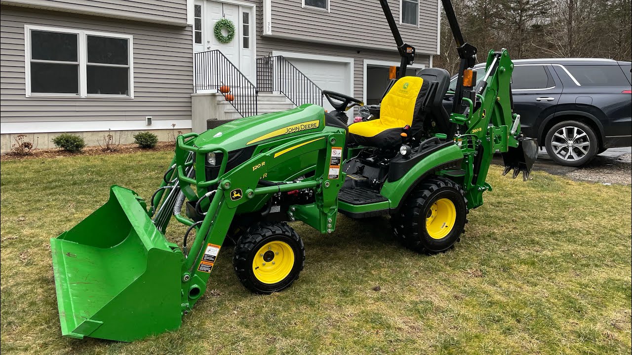 Полный рабочий день с John Deere 1025R. Семь деревьев повалены, и я чуть не застрял на пне!