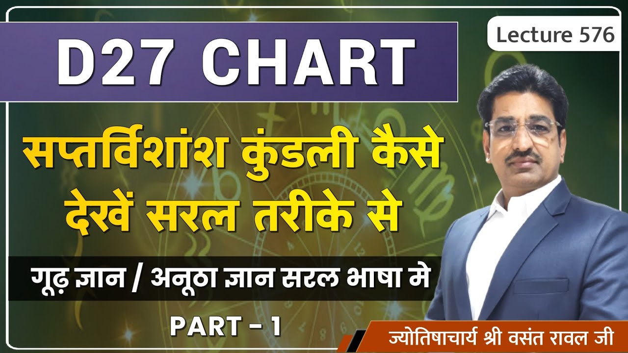 D27 chart#डी२७ चार्ट#सप्तविंशांश कुंडली कैसे देखी जाती हे#Saptvishansh Kundali PART 1 lecture 576