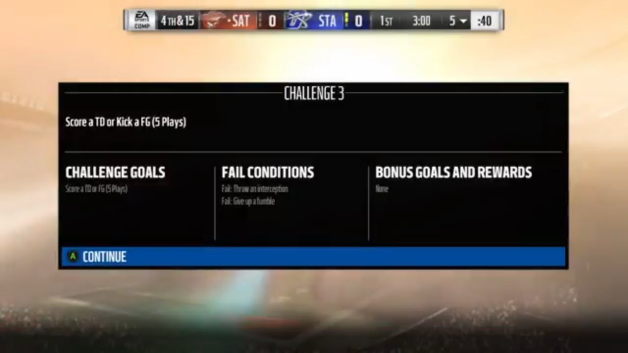 Madden 18 Ultimate Team Heroic Boss Battle Week 8 Challenge 3 Score A TD Or FG In 5 Plays