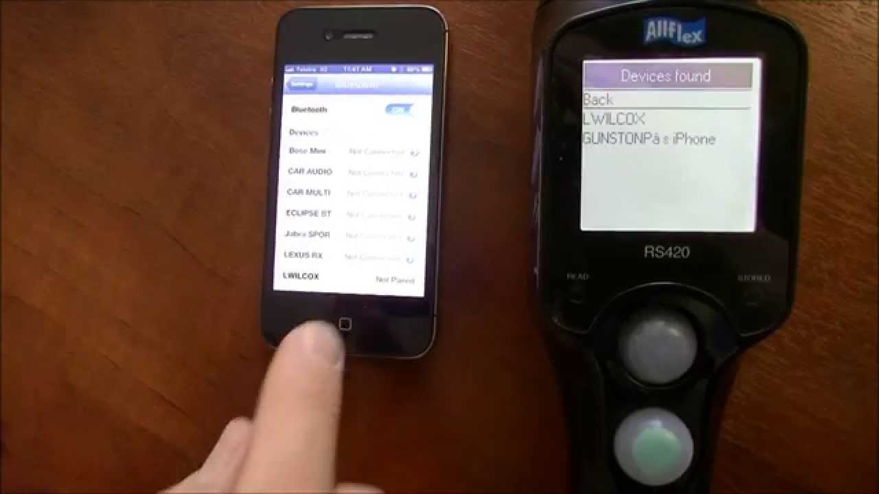 Allflex RS420 Bluetooth Pairing to iPhone