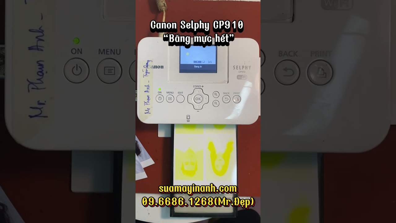 Sửa máy in ảnh Canon Selphy CP910Lỗi “Băng mực hết” |suamayinanh.com