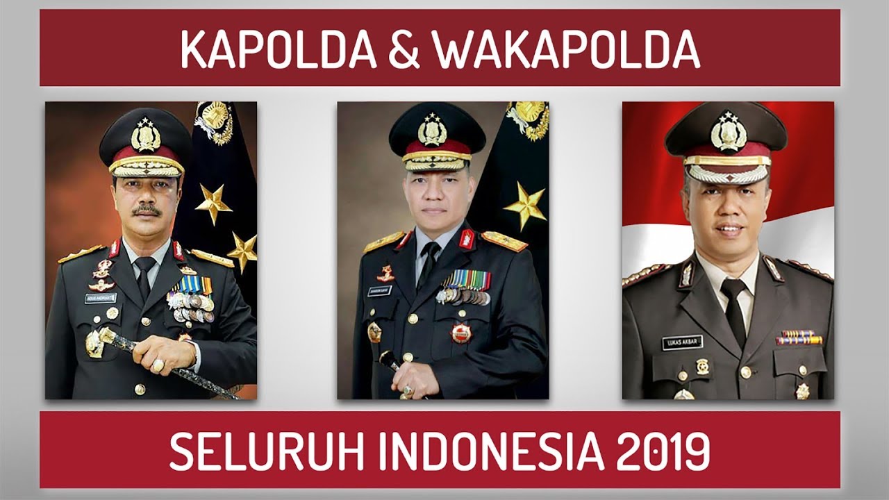 KAPOLDA dan WAKAPOLDA 34 Provinsi Seluruh Indonesia 2019