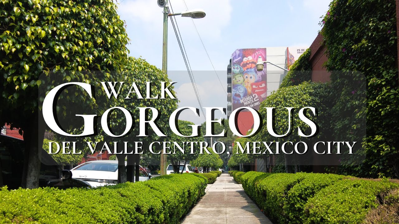 4K Walk  |  Gorgeous Del Valle Centro Neighborhood in Mexico City 🌮 |  Immersive w/Captions 🇲🇽