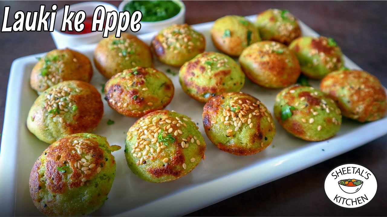 कम तेल में सिर्फ १० मिनिट में  लौकी का नास्ता | Lauki Appe  | semolina appam recipe | bottle gourd