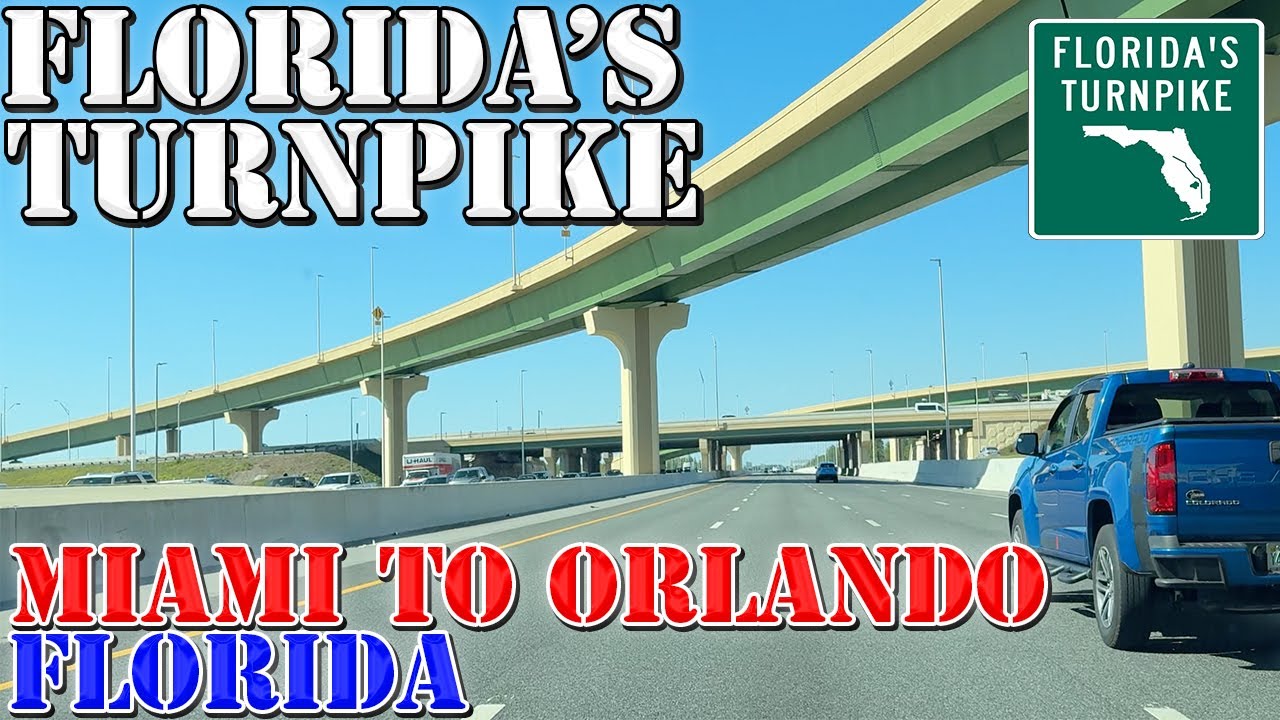 Florida's Turnpike North - Downtown Miami to Downtown Orlando - Florida - 4K Highway Drive
