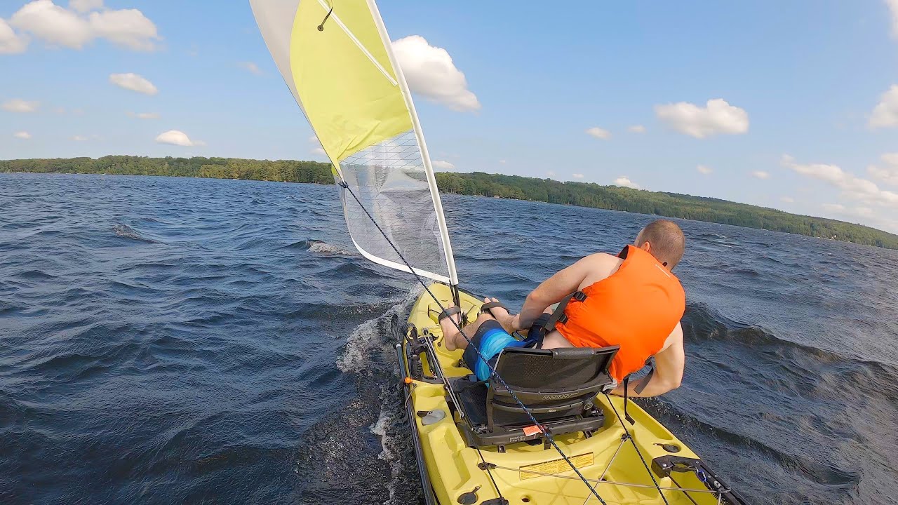 Sailing Hobie Outback in rough conditions