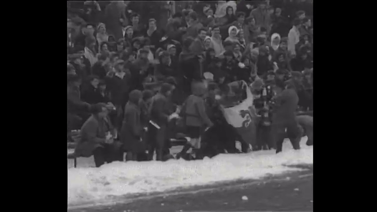 SCOTTISH HOOLIGANS MERCILESSLY ATTACK THEIR WELSH COUNTERPARTS - SCOTLAND V WALES 1963 RUGBY MATCH