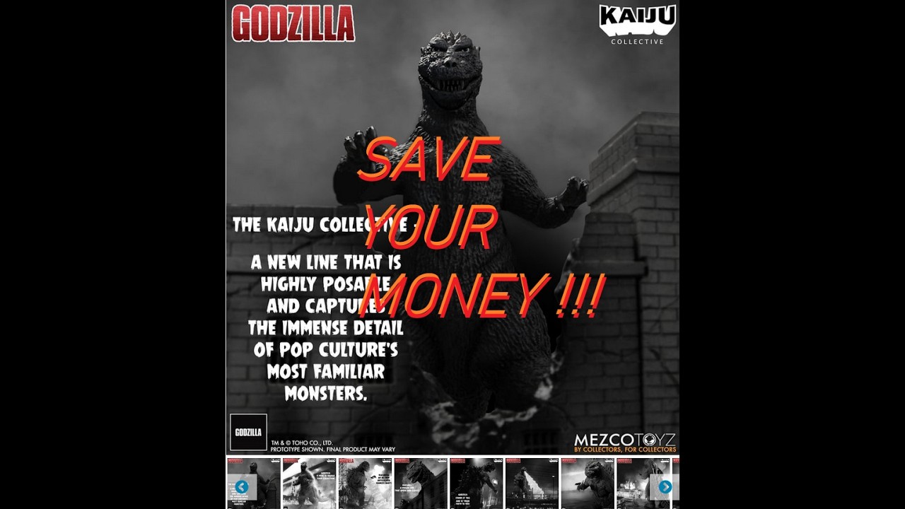 Mezco One:12 Black and White GodZiLLA 1954 FULL revisit Review, This is BAD/TERRIBLE!