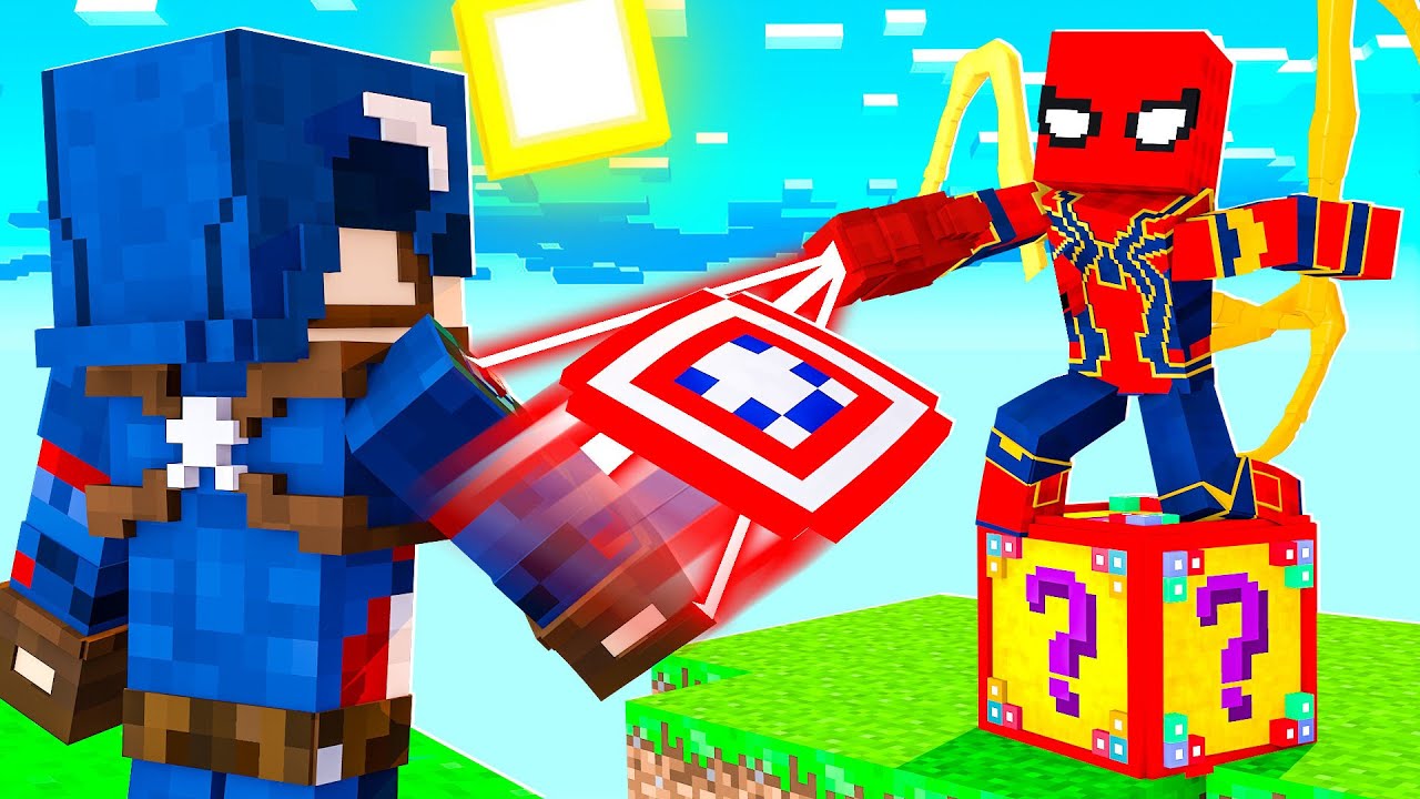 MİNECRAFT'TA SÜPER KAHRAMAN ŞANS BLOKLARI SPİDERMAN ÇIKARAN KAZANIR