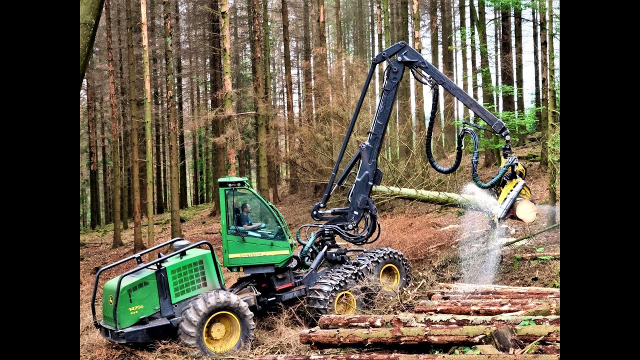 🌲*DEEREsound in the wood* • John Deere 1470D • LFT GmbH • Harvester in Action • Part-1🌲