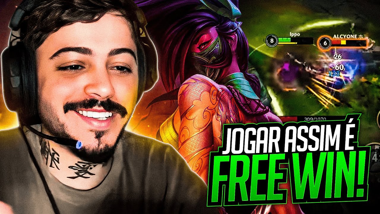JOGAR DE AKALI ASSIM É FREE WIN - WILD RIFT