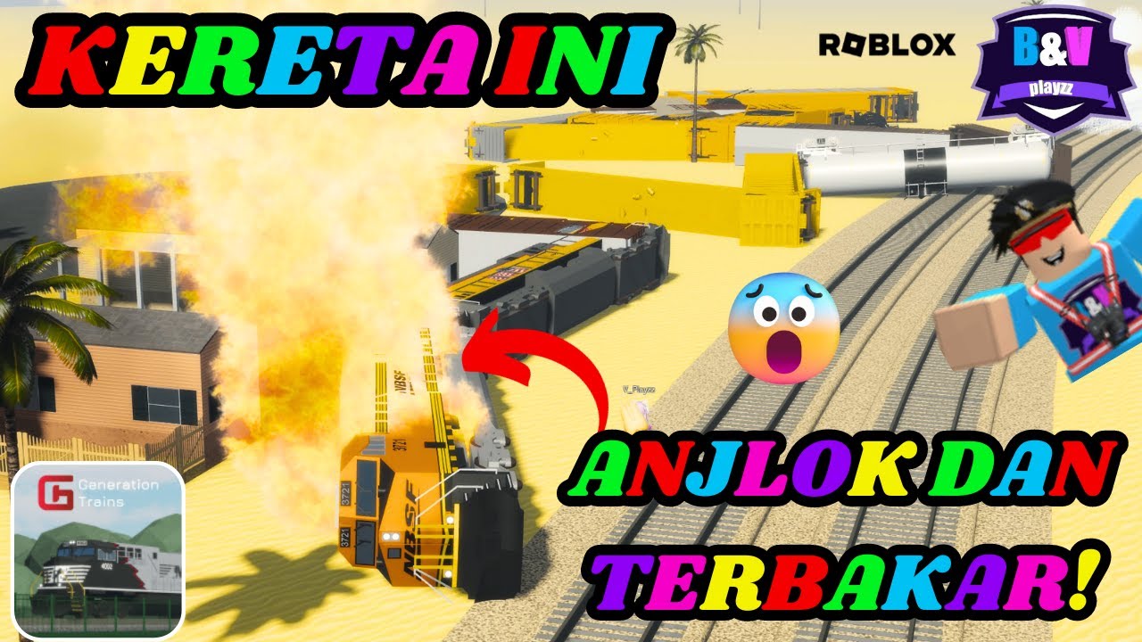 KERETA INI ANJLOK DAN TERBAKAR 😱🔥