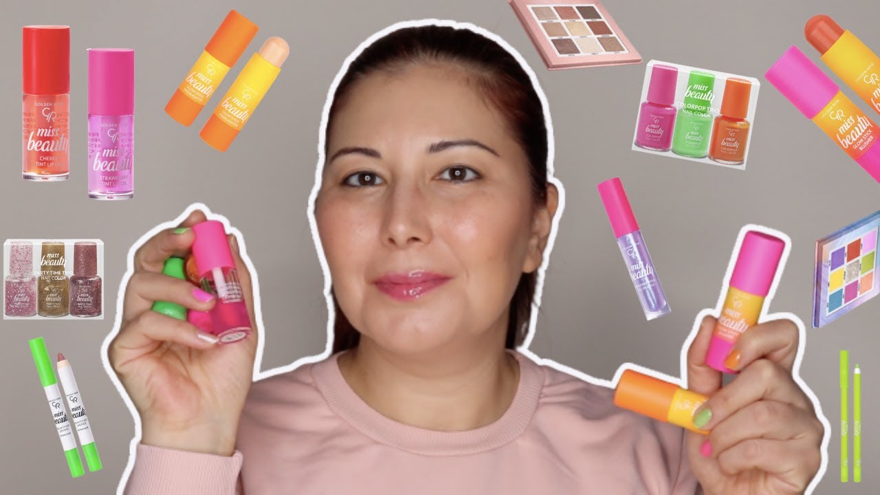 Golden Rose Miss Beauty | Glow Stick Blusher, Glow Stick Highlighter, Strawberry Tint Lip Oil