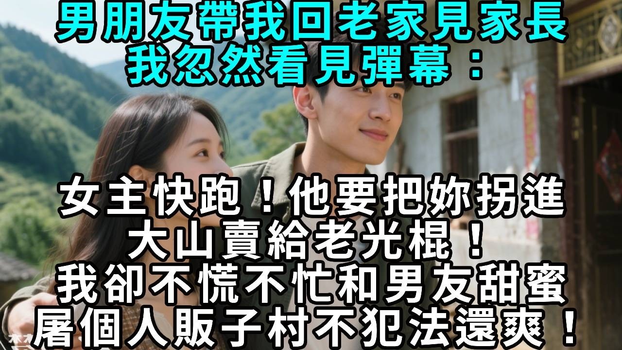 男朋友帶我回老家見家長，我忽然看見彈幕：女主快跑！他要把妳拐進大山賣給老光棍！我卻不慌不忙和男友甜蜜，毕竟屠個人販子村不犯法還爽！
