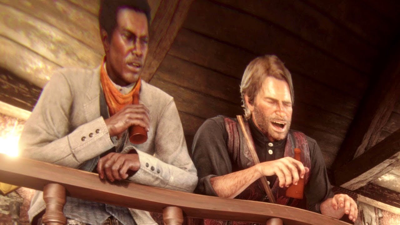 Red Dead Redemption 2 - LENNYYYYY!!! Arthur and Lenny in the Saloon (Gold Medal) [PC, 4K]