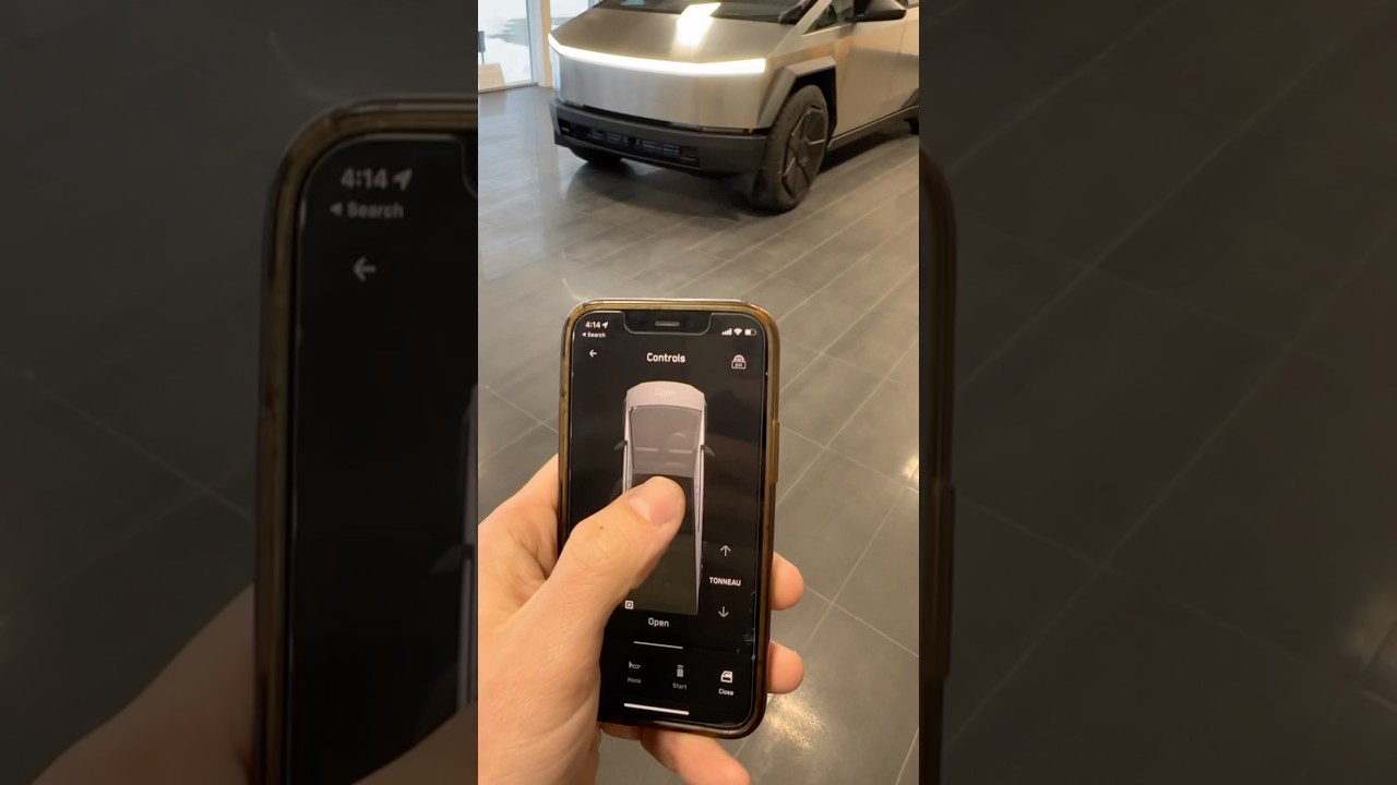 Using Tesla app on cybertruck
