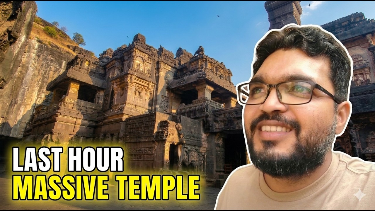 Rushed to Ellora Before Closing! The Unbelievable Kailash Temple 😮