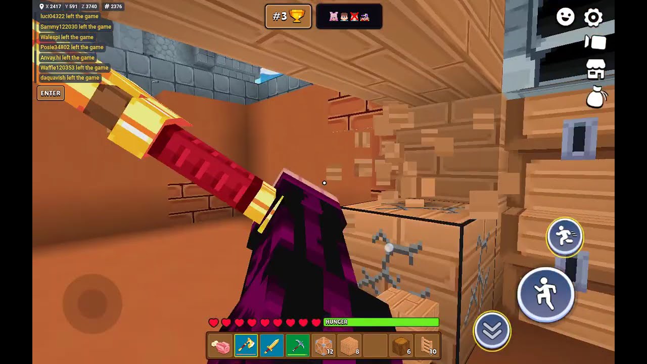 Minefun.io but I can't leave my base in sky wars
