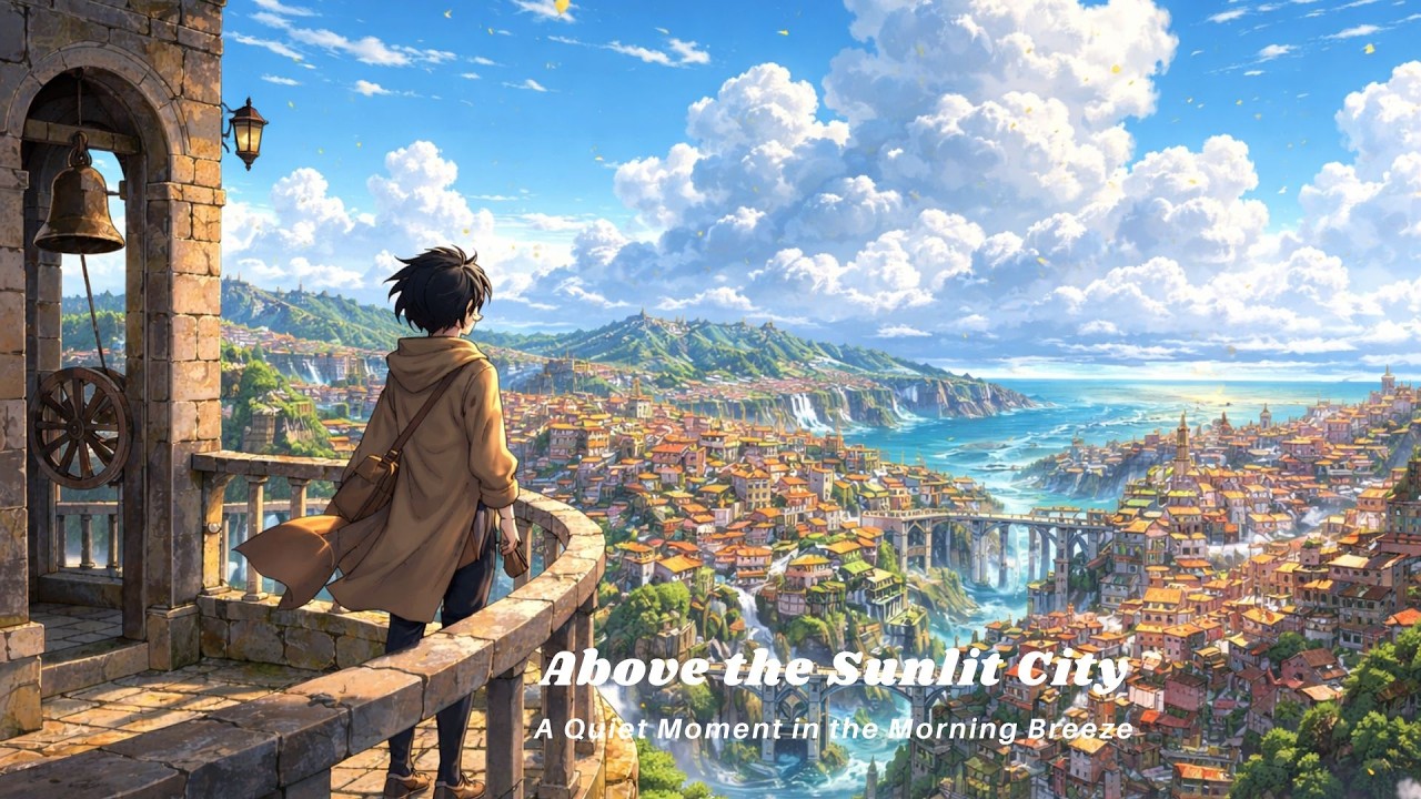 Above the Sunlit City 🌤️✨ | A Quiet Moment in the Morning Breeze