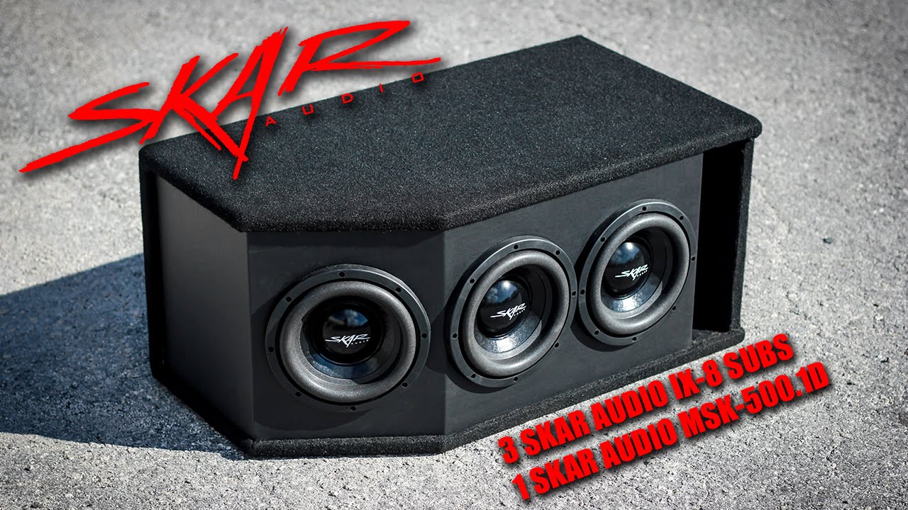 (3) Skar Audio IX-8 Subwoofers Slamming In A Custom Enclosure!!!